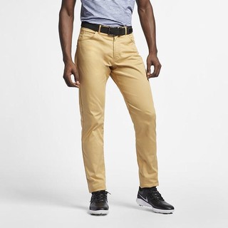 Pantaloni Nike Flex 5-Pocket Slim-Fit 5-Pocket Golf Barbati Aurii Gri | EHFZ-82510